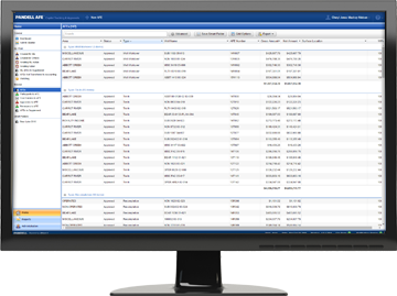 Pandell AFE interface showcasing customizable smart folders and workflows