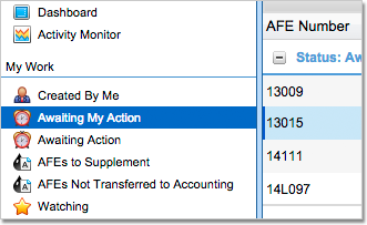 A zoomed in sample of a customized AFE workflow