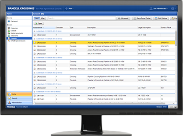 Pandell Crossings dashboard showing automatically generated third party consent agreements