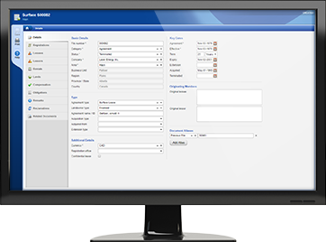 Pandell LandWorks interface displaying comprehensive surface details