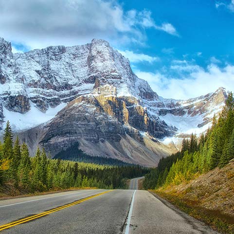 A scenic picture of Banff