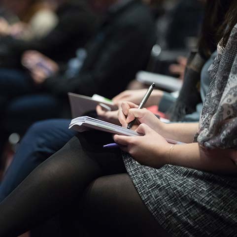 People attending a conference