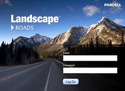 Landscape Roads™ Login Screen
