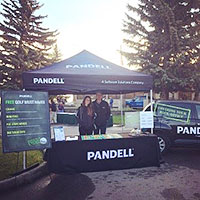 The Pandell team at their booth at the IRWA Golf Tournament