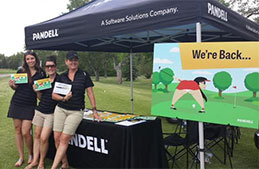 The Pandell team at their booth at the PJVA Golf Tournament