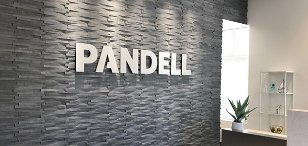 Pandell's Houston office reception area