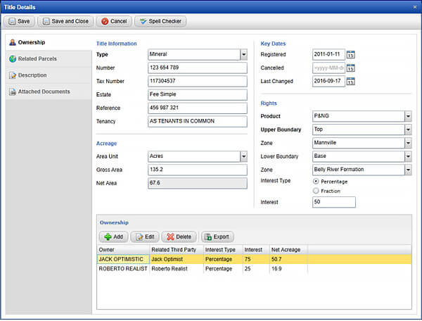 Pandell Projects 5 new Titles Module interface