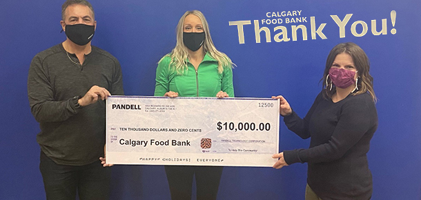 Pandell donates 20k to Calgary and Houston food banks