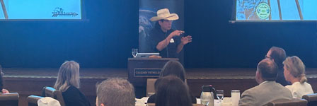 Brent Dodginghorse presenting at the Pandell sponsored CALEP AGM